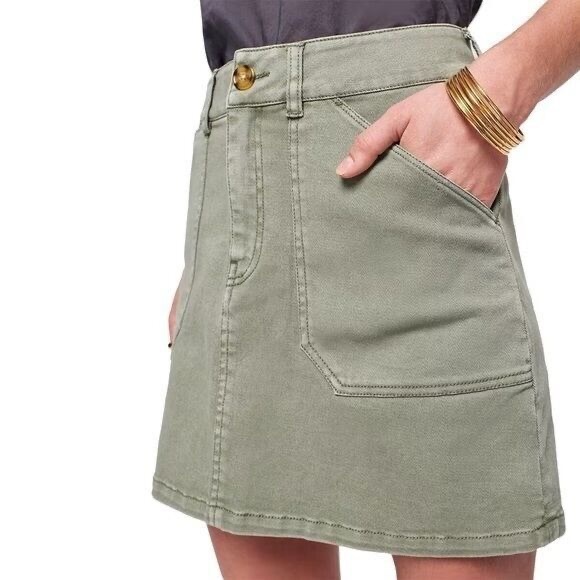 Faherty Utility Mini Skirt in Color Fatigue Size XS bought from Evereve NWT - Picture 1 of 4